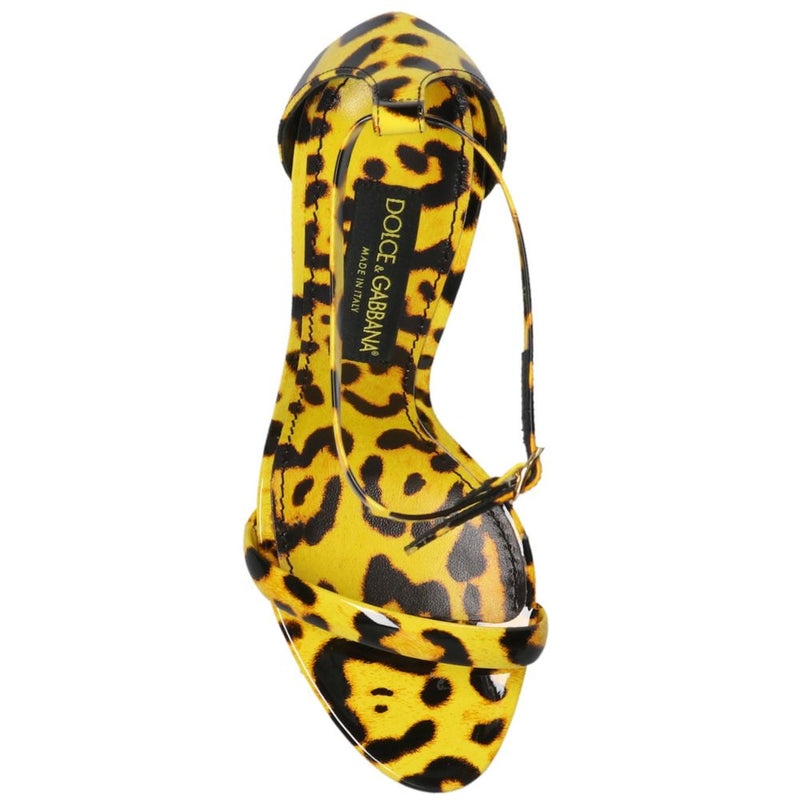 Yellow Leather Di Calfskin Sandal Dolce & Gabbana