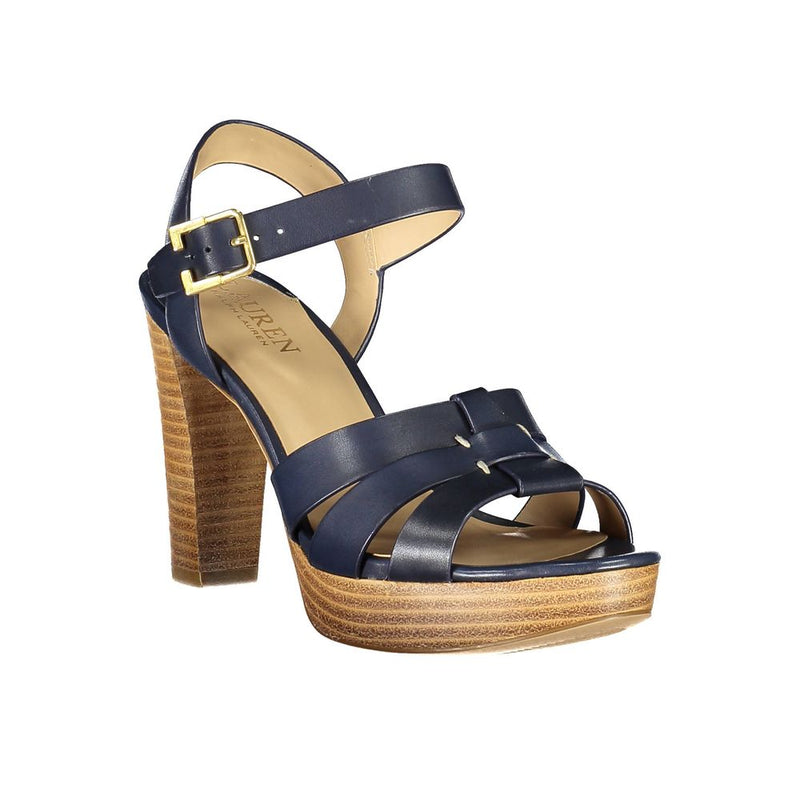 Blue Leather Sandal Ralph Lauren