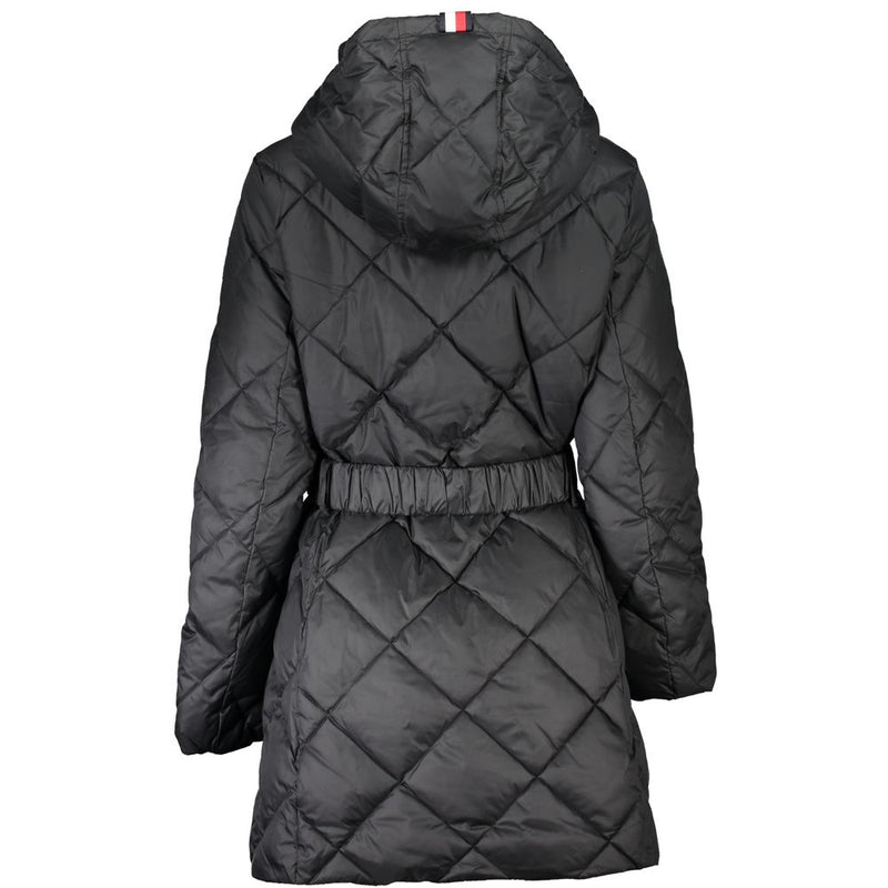 Black Polyester Jackets & Coat Tommy Hilfiger