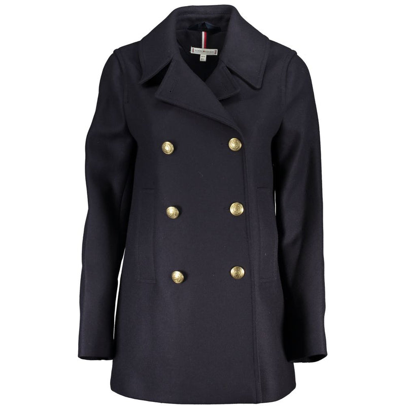 Blue Fabric Jackets & Coat Tommy Hilfiger