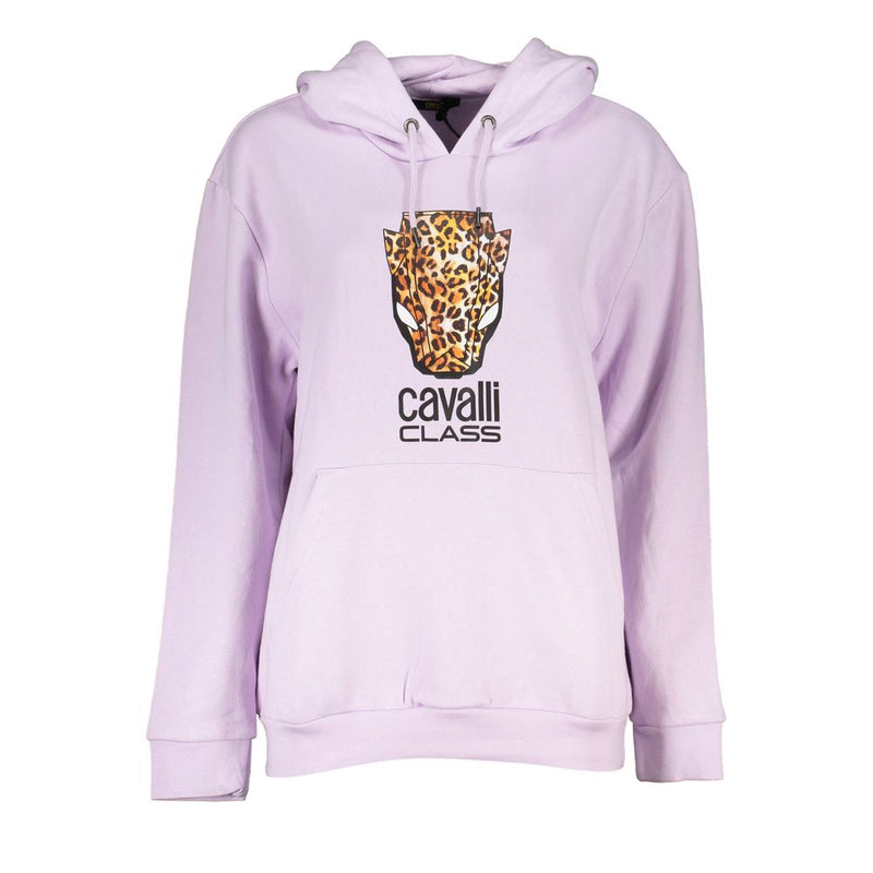 Purple Cotton Sweater Cavalli Class