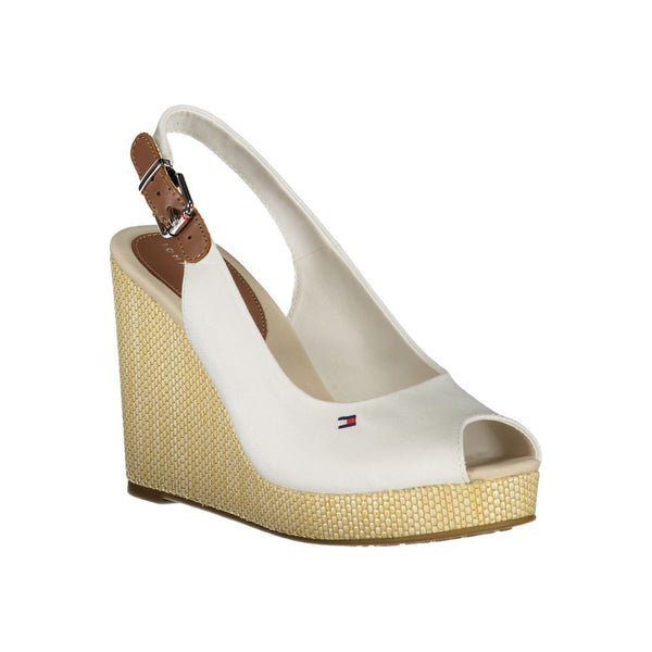 White Cotton Sandal Tommy Hilfiger