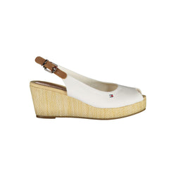 White Cotton Sandal Tommy Hilfiger