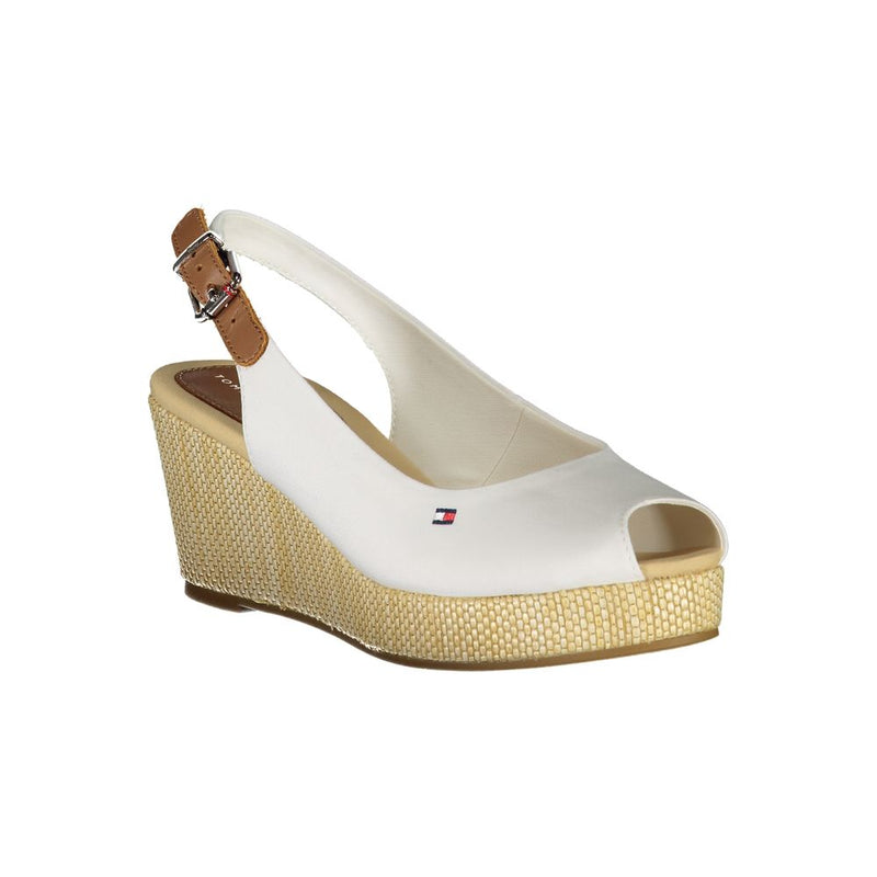 White Cotton Sandal Tommy Hilfiger