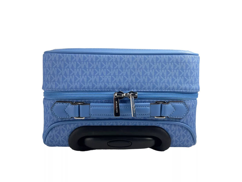 Michael Kors Travel Small Pacific Blue Signature Trolley Rolling Suitcase Carry On Michael Kors