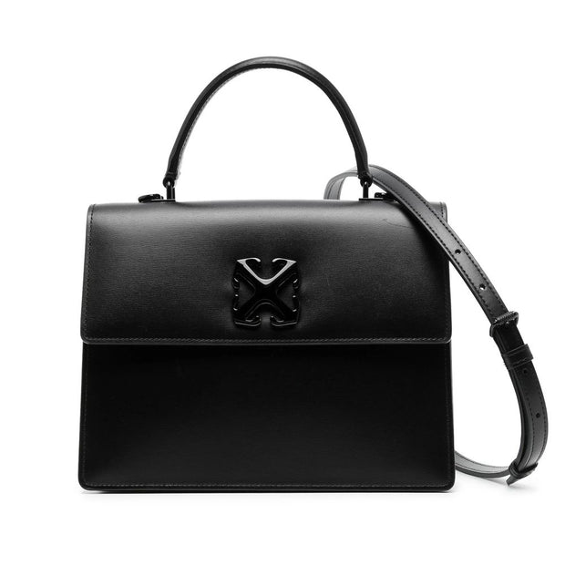 Black Leather Handbag Off-White