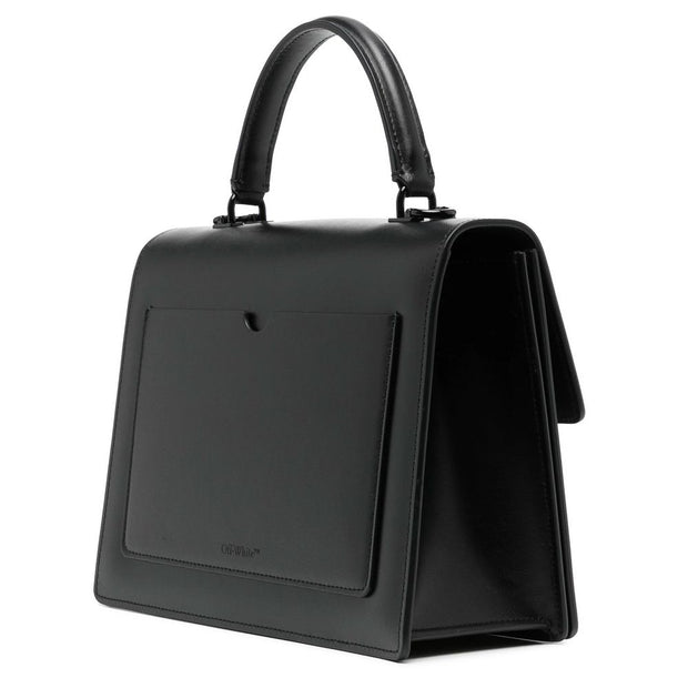 Black Leather Handbag Off-White