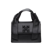 Black Leather Crossbody Bag Off-White