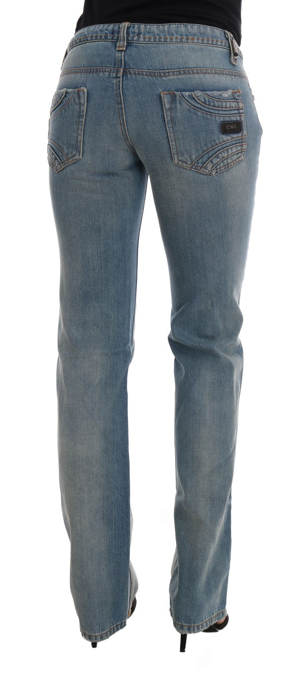 Chic Classic Fit Straight Blue Jeans Costume National