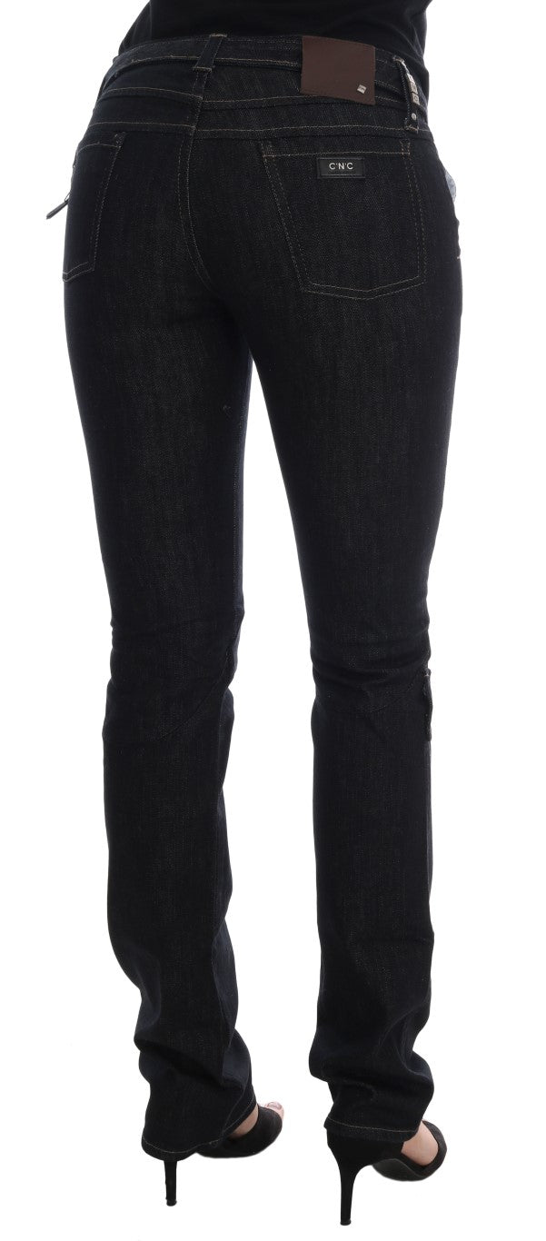 Svelte Dark Blue Cotton Slim Jeans Costume National