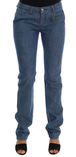 Super Slim Blue Wash Cotton Jeans Costume National