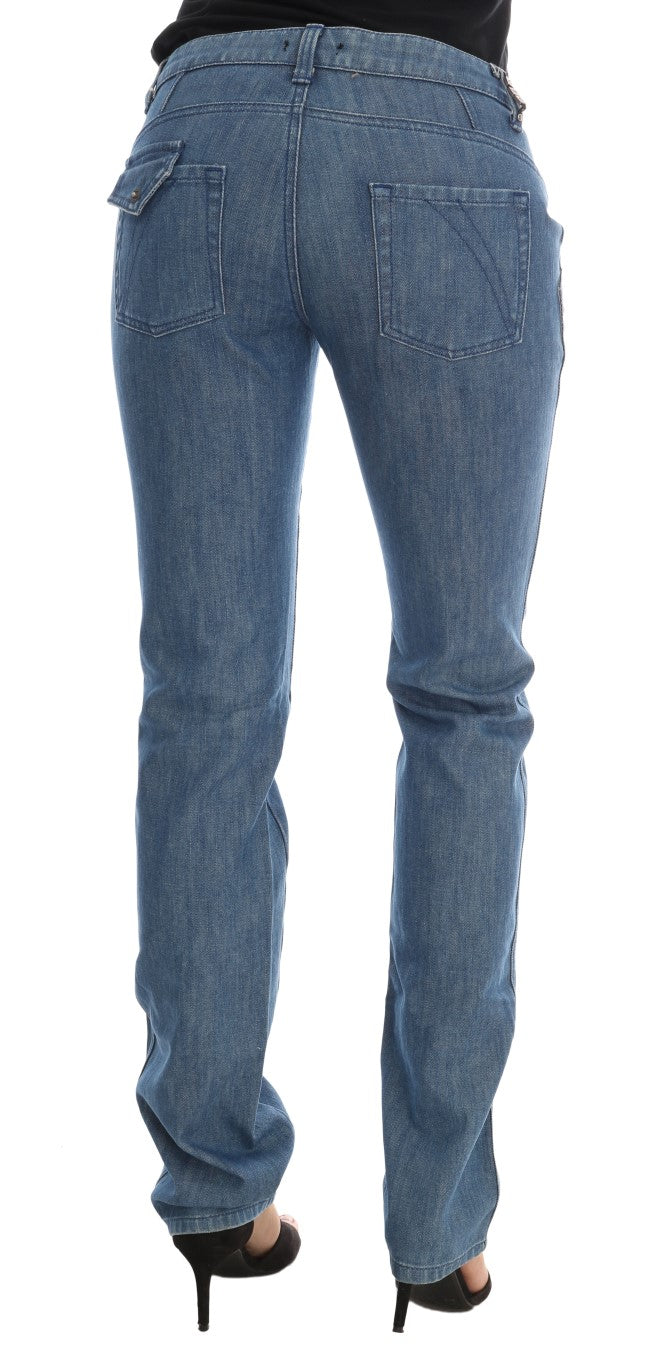 Super Slim Blue Wash Cotton Jeans Costume National