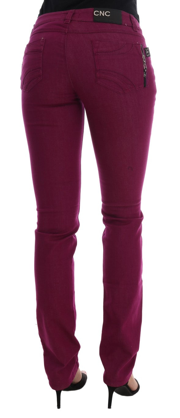 Elegant Purple Super Slim Jeans Costume National