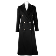 Black Wool Vergine Jackets & Coat Made in Italy