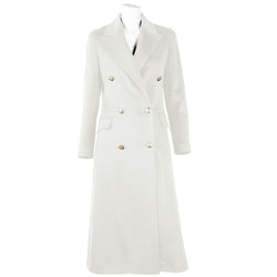 White Wool Vergine Jackets & Coat Made in Italy