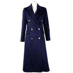 Blue Wool Vergine Jackets & Coat Made in Italy