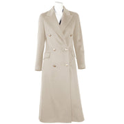 Beige Wool Vergine Jackets & Coat Made in Italy