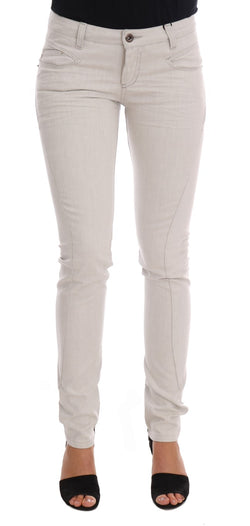 Chic White Slim-Fit Stretch Jeans Costume National