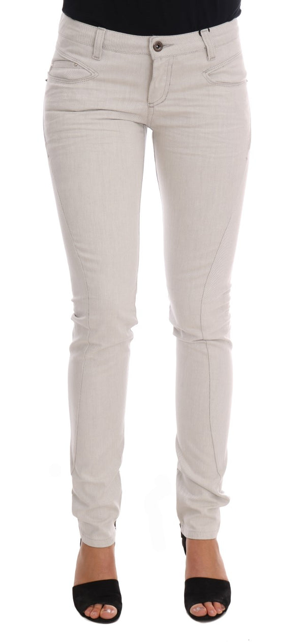 Chic White Slim-Fit Stretch Jeans Costume National