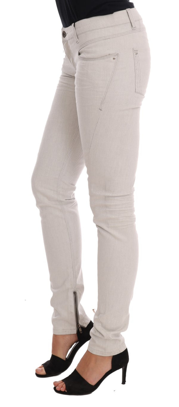 Chic White Slim-Fit Stretch Jeans Costume National