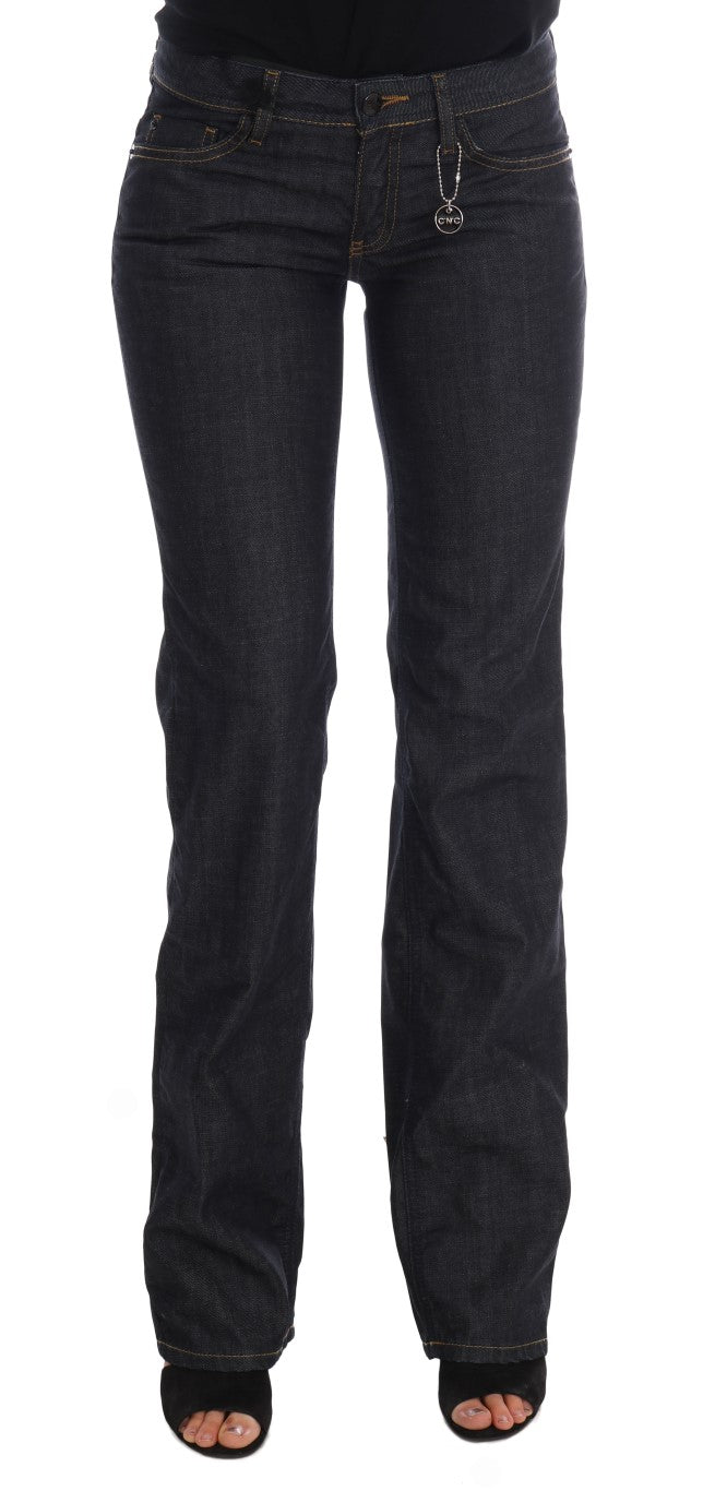 Chic Dark Blue Straight Fit Jeans Costume National