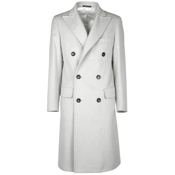 White Wool Vergine Jacket Made in Italy