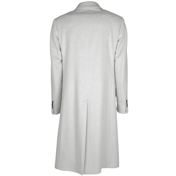 White Wool Vergine Jacket Made in Italy