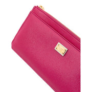 Fuchsia Leather Wallet Dolce & Gabbana