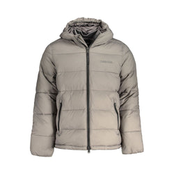 Gray Nylon Jacket Calvin Klein