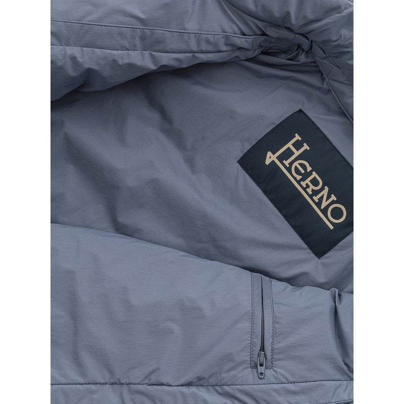 Blue Polyester Jacket Herno