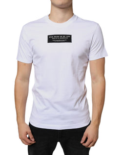 White Cotton DG Applique Casual T-shirt Dolce & Gabbana