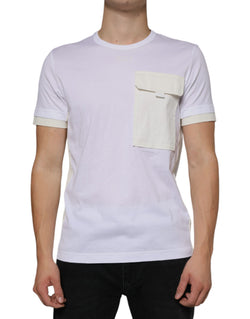 White Cotton Pocket Short Sleeves T-shirt Dolce & Gabbana