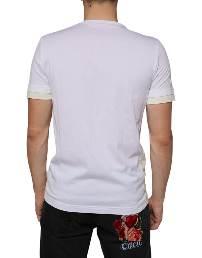 White Cotton Pocket Short Sleeves T-shirt Dolce & Gabbana