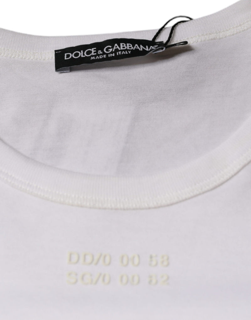 White Cotton Pocket Short Sleeves T-shirt Dolce & Gabbana