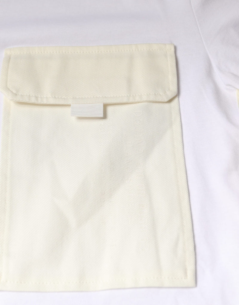 White Cotton Pocket Short Sleeves T-shirt Dolce & Gabbana