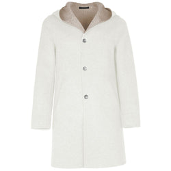 White Wool Vergine Jacket Made in Italy