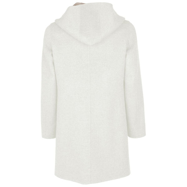 White Wool Vergine Jacket Made in Italy