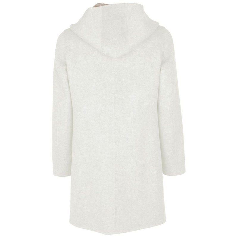 White Wool Vergine Jacket Made in Italy