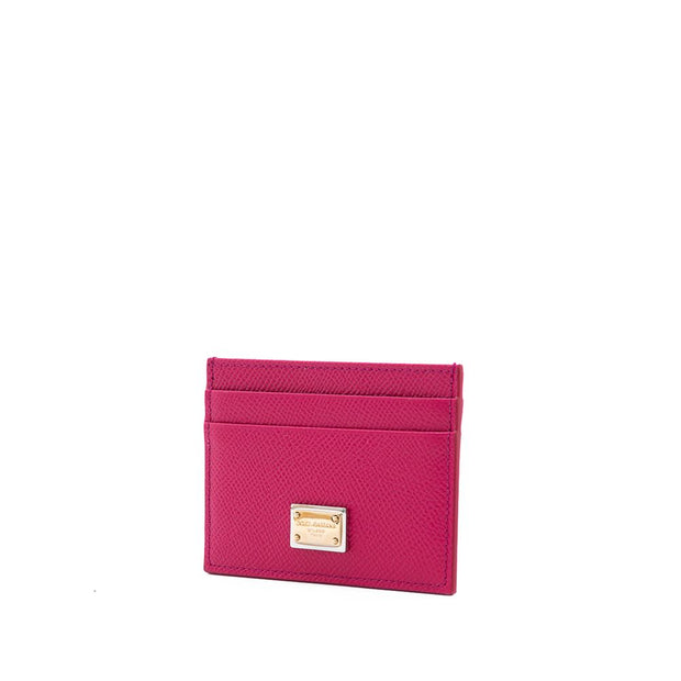 Fuchsia Leather Wallet Dolce & Gabbana