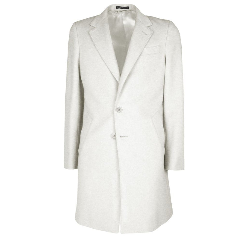 White Wool Vergine Jacket Made in Italy