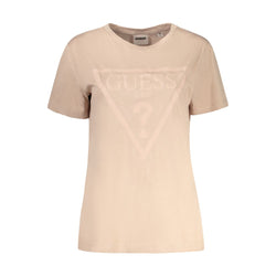 Beige Cotton Tops & T-Shirt Guess Jeans