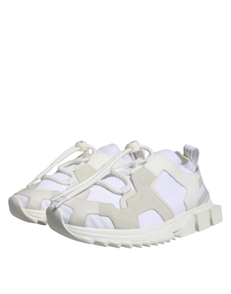 White Mesh Sorrento Trekking Sneakers Shoes Dolce & Gabbana