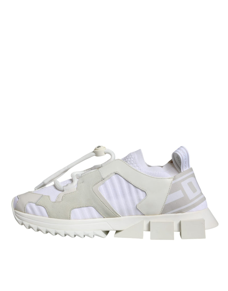 White Mesh Sorrento Trekking Sneakers Shoes Dolce & Gabbana