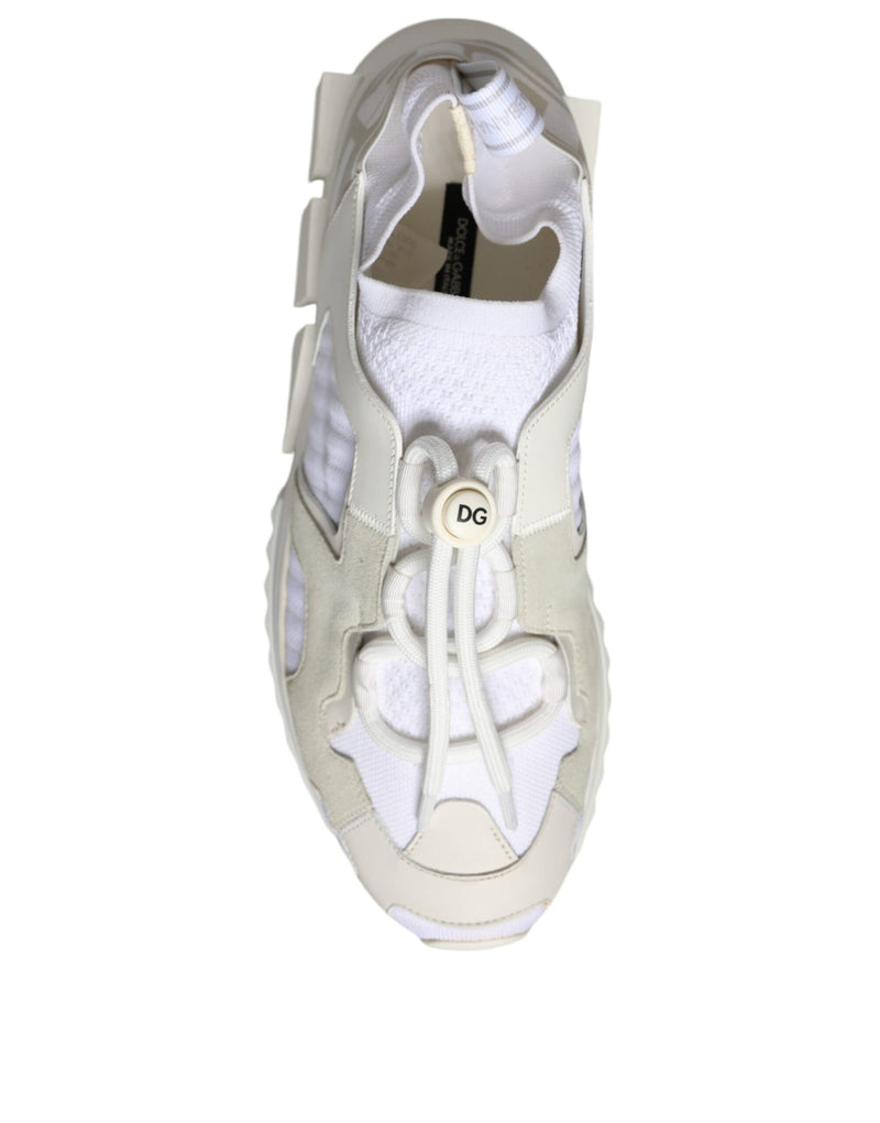 White Mesh Sorrento Trekking Sneakers Shoes Dolce & Gabbana