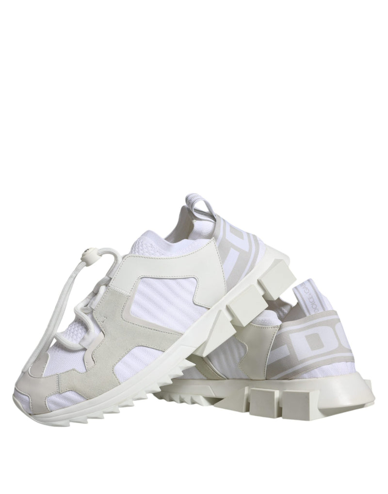 White Mesh Sorrento Trekking Sneakers Shoes Dolce & Gabbana
