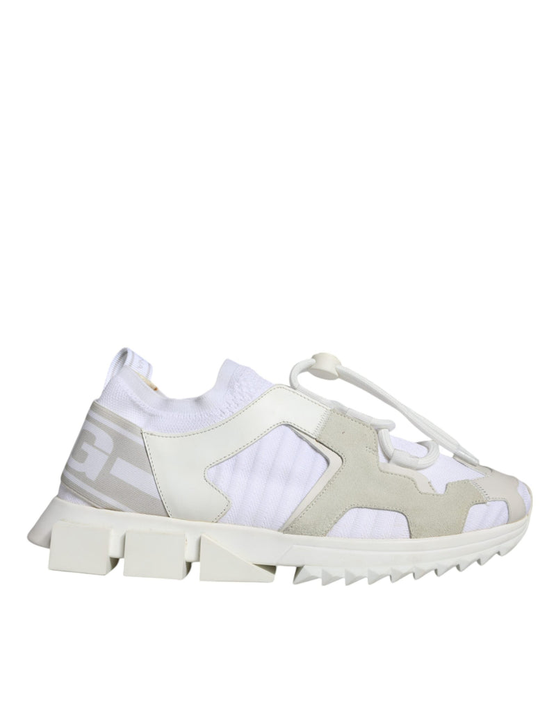 White Mesh Sorrento Trekking Sneakers Shoes Dolce & Gabbana