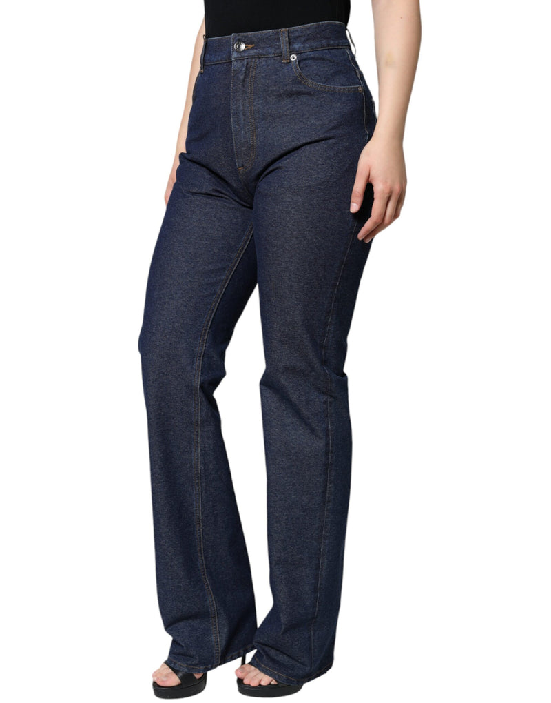 Dark Blue Cotton Stretch Straight Denim Jeans Dolce & Gabbana