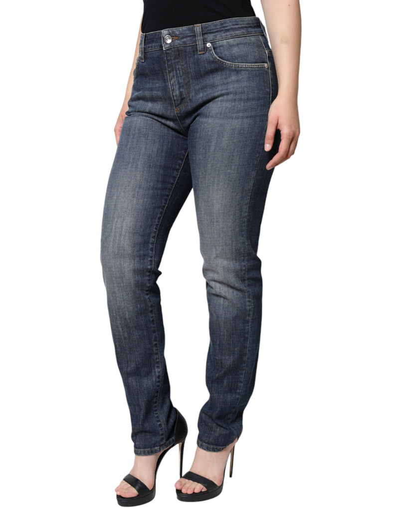 Dark Blue Cotton Stretch Skinny Denim Jeans Dolce & Gabbana