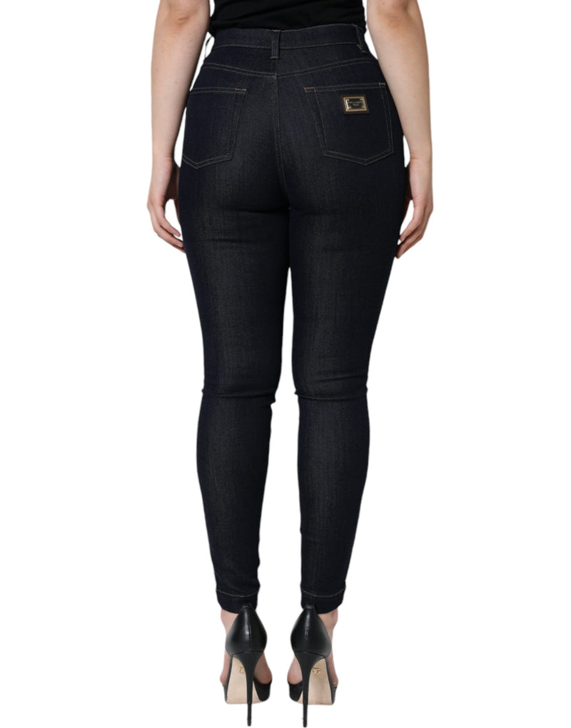 Black Cotton Stretch Skinny Denim Jeans Dolce & Gabbana