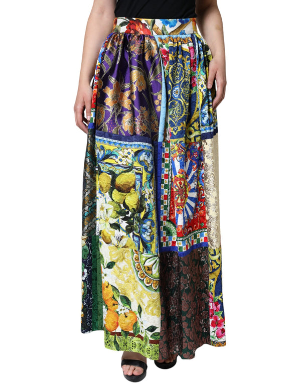 Multicolor Patchwork Sicily Long Maxi Skirt Dolce & Gabbana